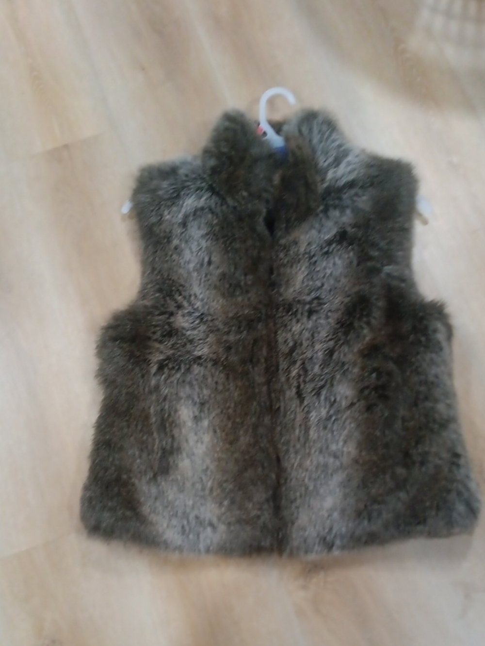 Faux Fur Vest - Brown Plush Sleeveless Jacket With Pockets